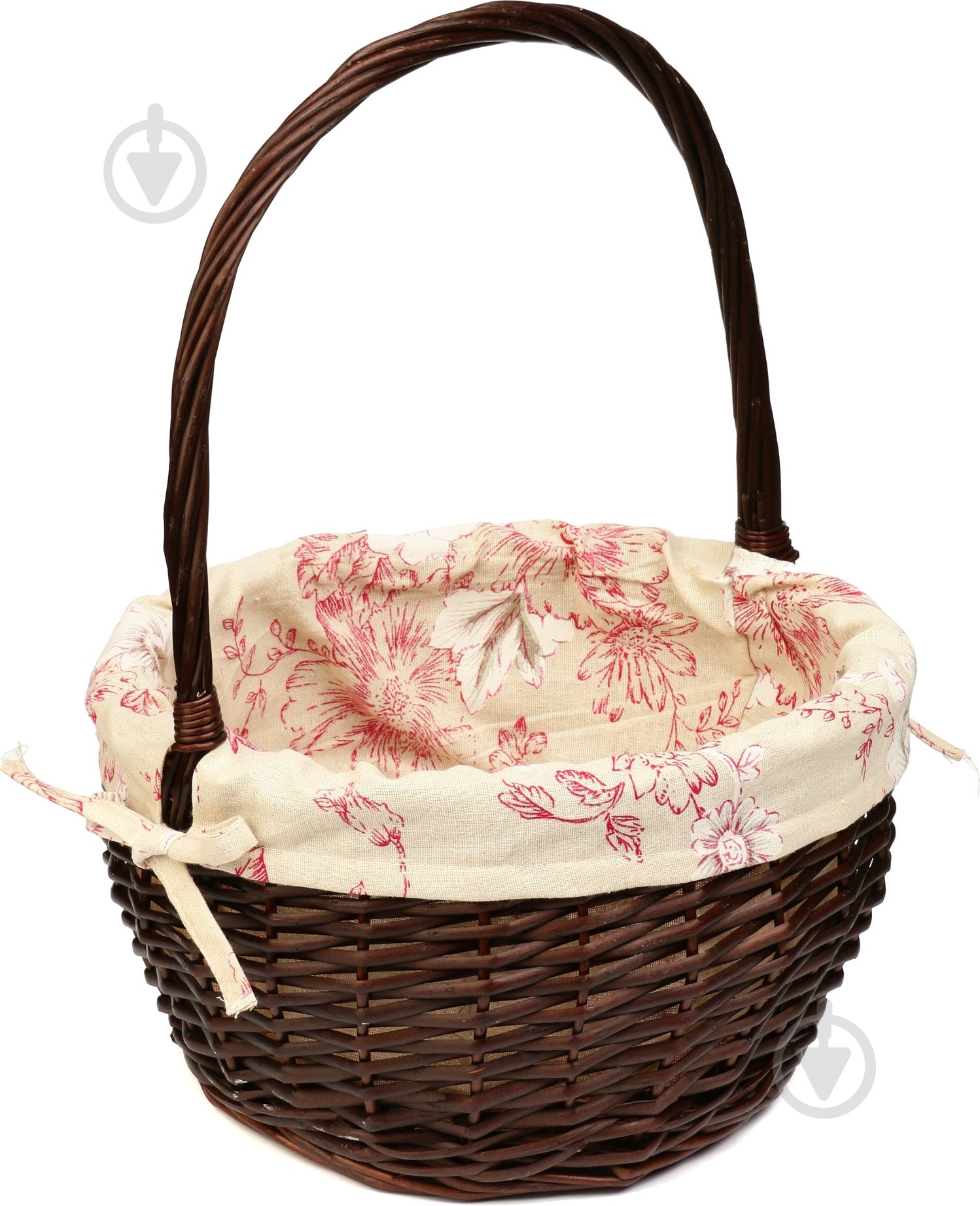 Корзина плетена з текстилем 35/27х20/45 см Easter 16-1B-1 - фото 2