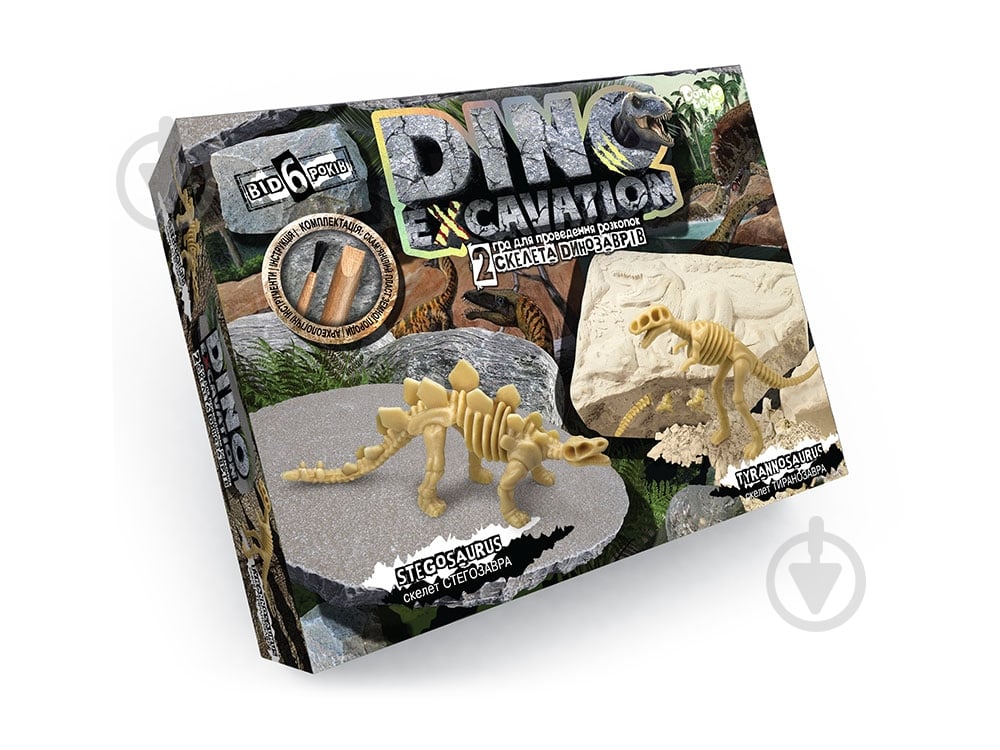 Игровой набор Danko Toys для проведения раскопок DINO EXCAVATION укр. (6) в ассортименте DEX-01-04,05,06 - фото 3