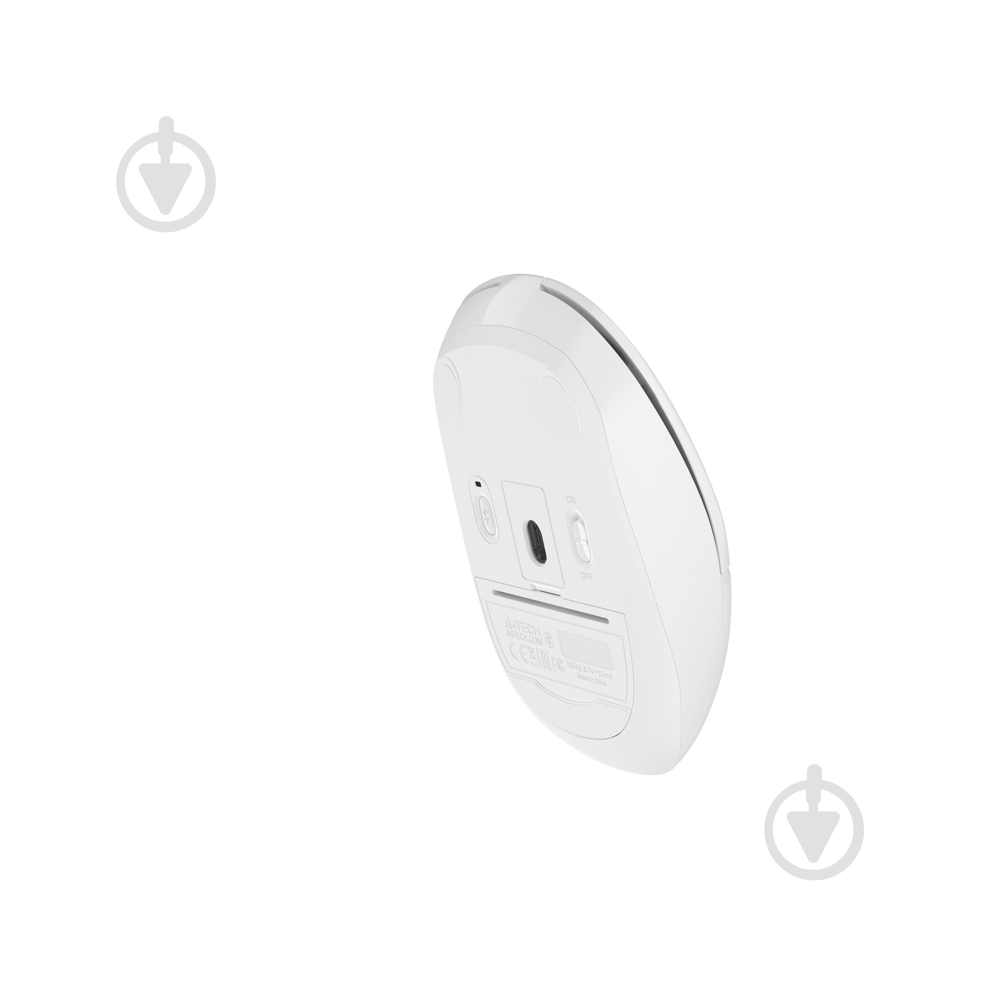 Мышь A4Tech USB, 1200dpi white (FB12 (White)) - фото 4