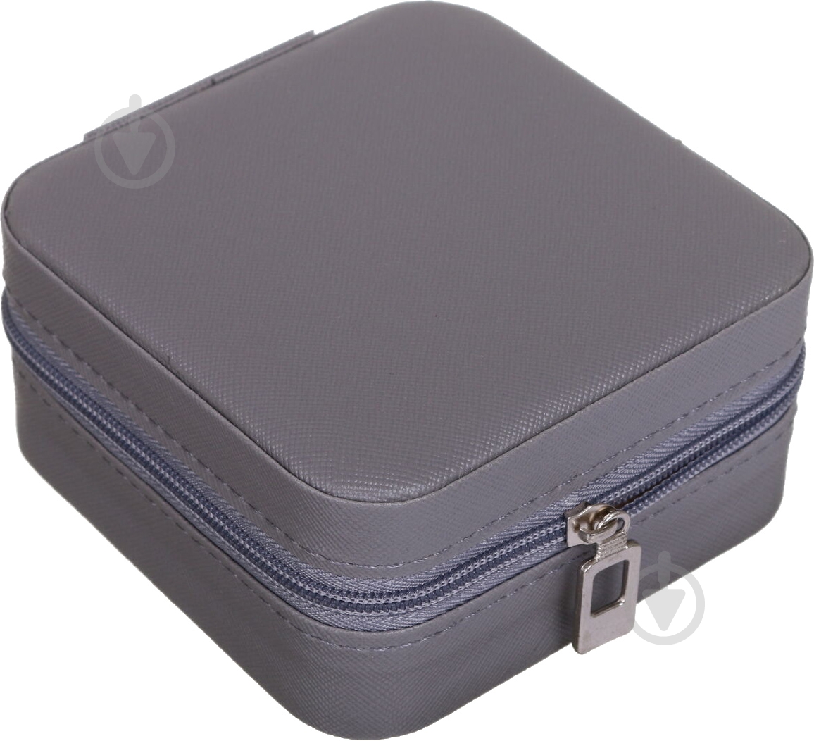 Шкатулка для украшений Royal tiny 10х10х5 см серая - фото 1 Шкатулка для украшений Royal tiny 10х10х5 см серая - фото 1
