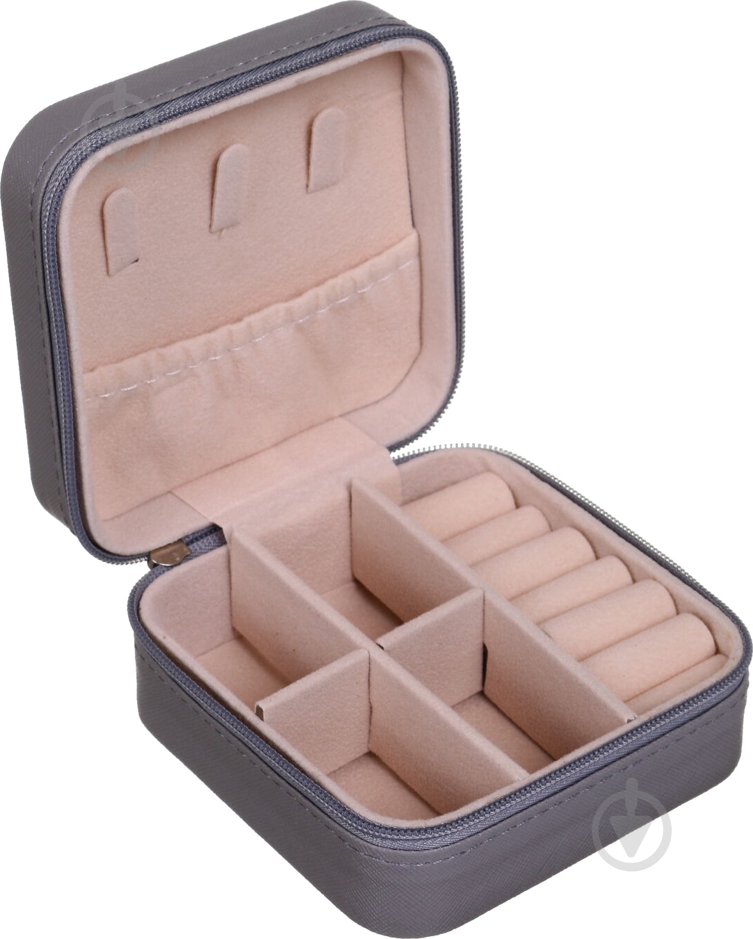 Шкатулка для украшений Royal tiny 10х10х5 см серая - фото 2 Шкатулка для украшений Royal tiny 10х10х5 см серая - фото 2