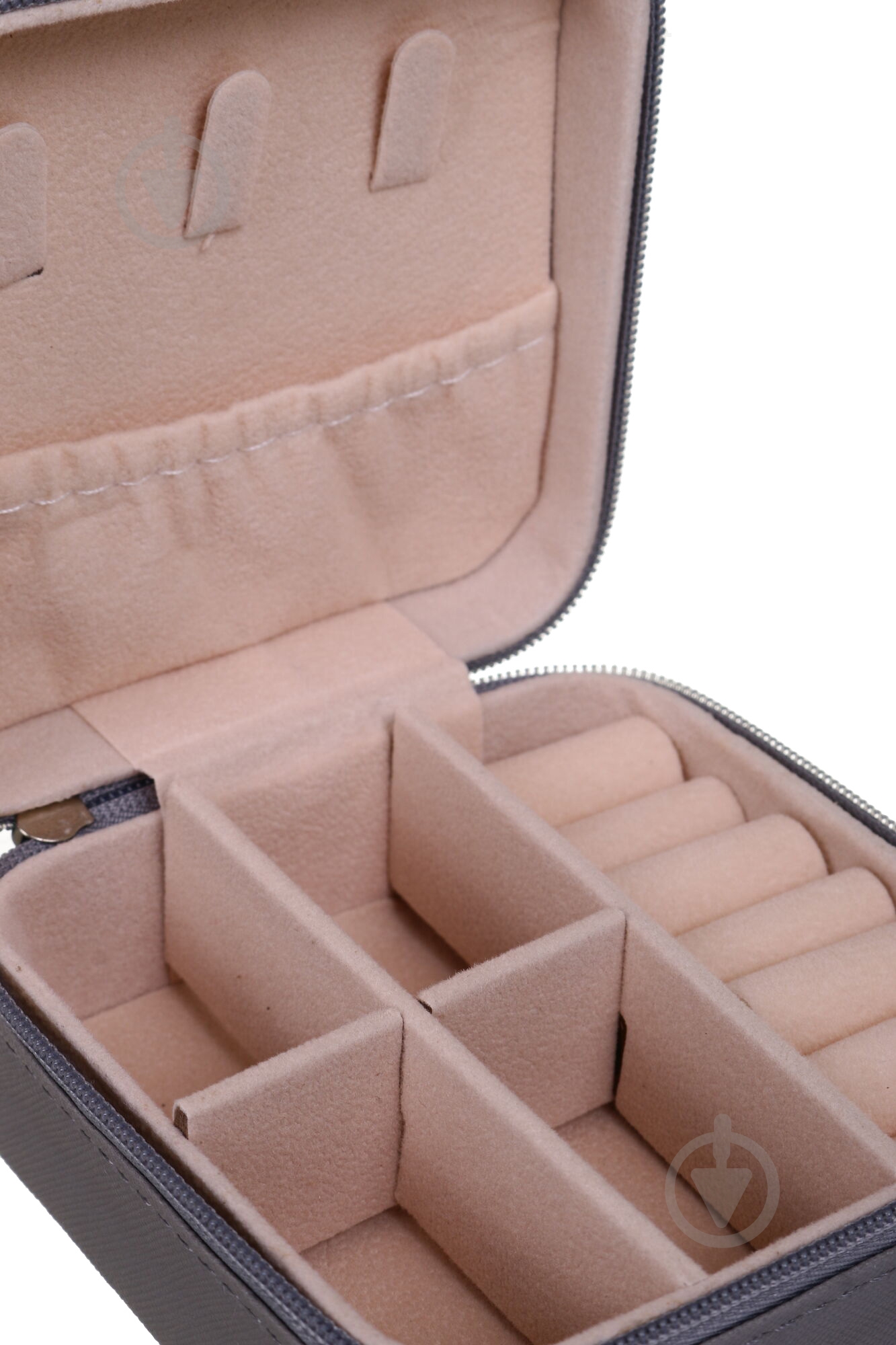 Шкатулка для украшений Royal tiny 10х10х5 см серая - фото 3 Шкатулка для украшений Royal tiny 10х10х5 см серая - фото 3