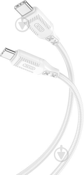 Кабель Xo Braided Type-C to Type-C 60W 1 м білий (NBQ236B_White) - фото 1 Кабель Xo Braided Type-C to Type-C 60W 1 м білий (NBQ236B_White) - фото 1