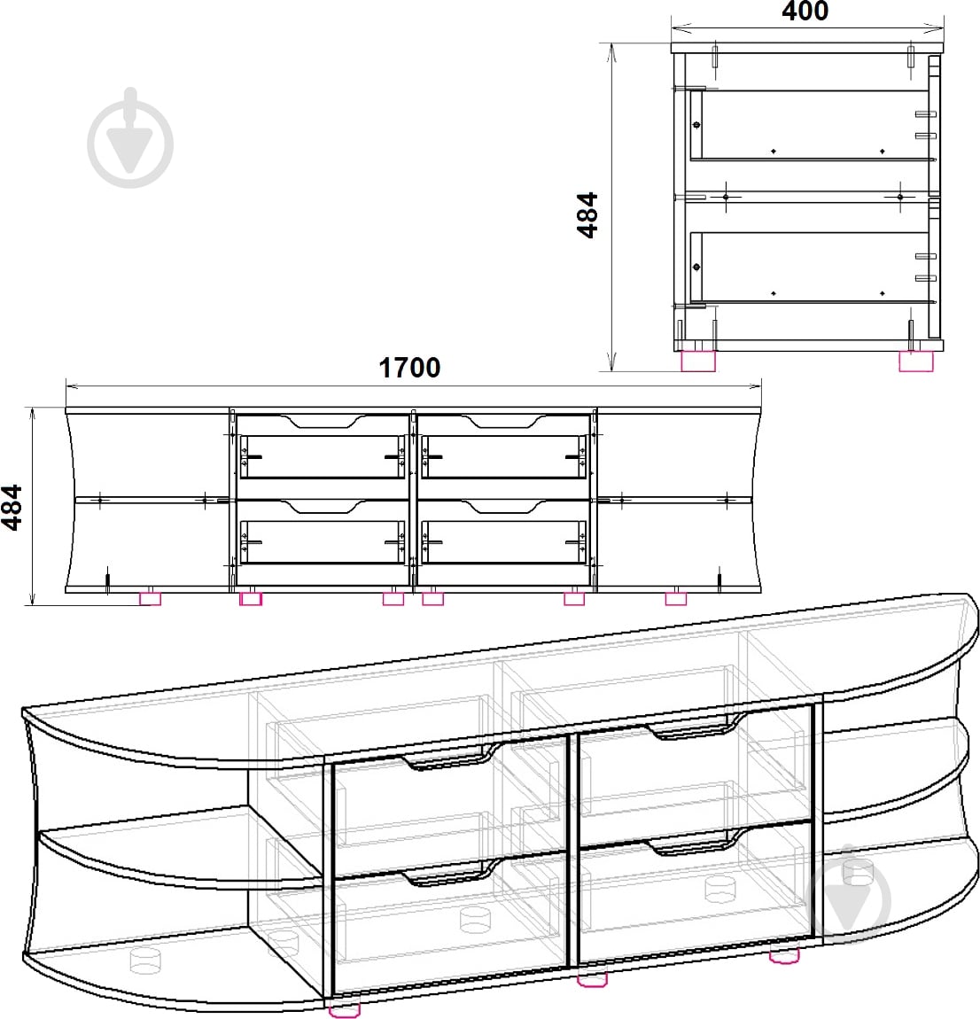 Подставка для ТВ Компанит Одесса бук - фото 2