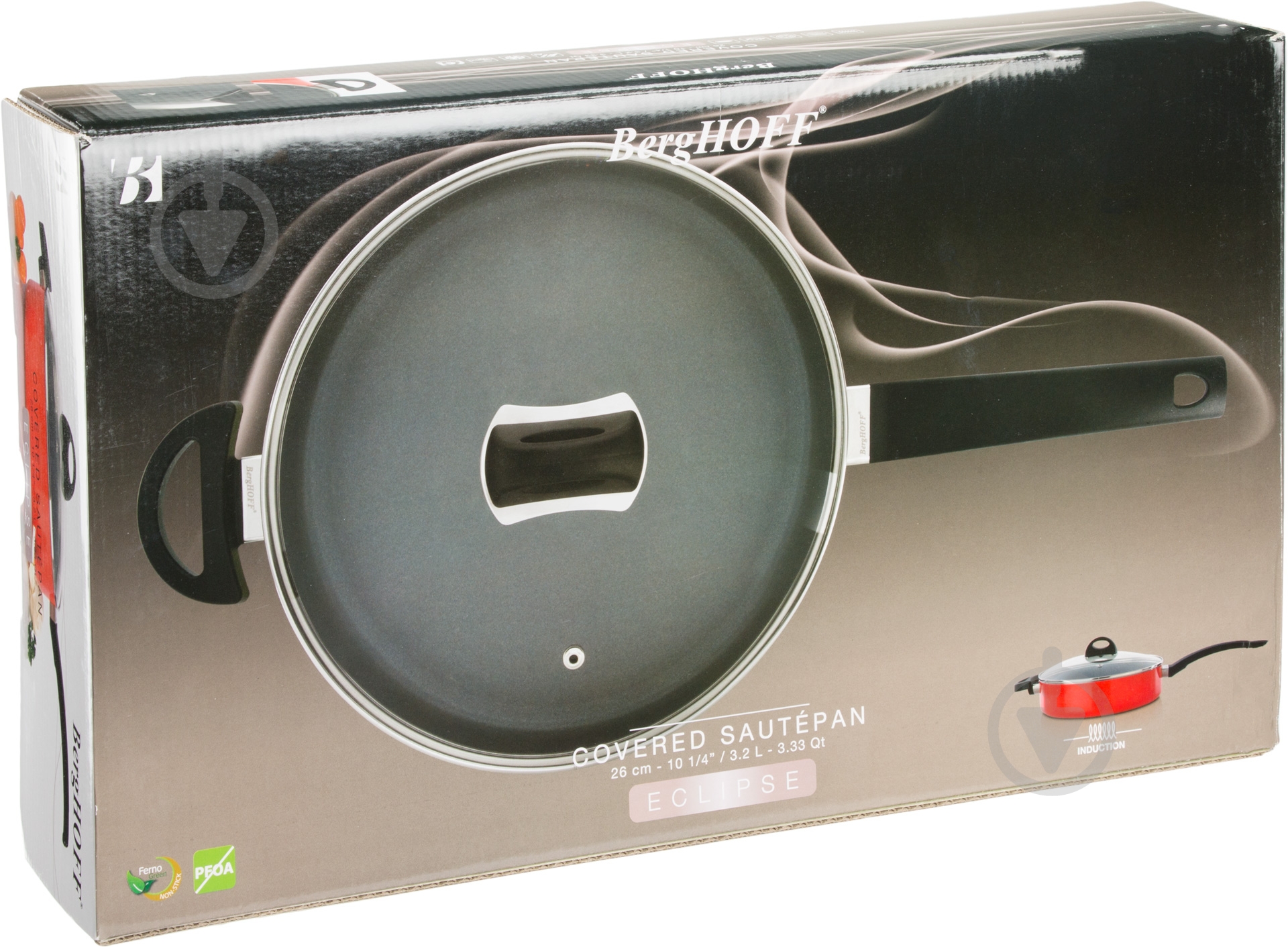 Сотейник с крышкой Eclipse 26 см красный 3700086 BergHOFF - фото 5 Сотейник с крышкой Eclipse 26 см красный 3700086 BergHOFF - фото 5
