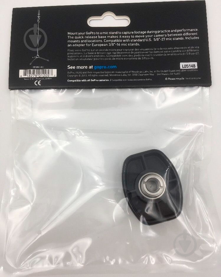Держатель для экшен-камеры GoPro Mic Stand Adapter ABQRM-001 - фото 3
