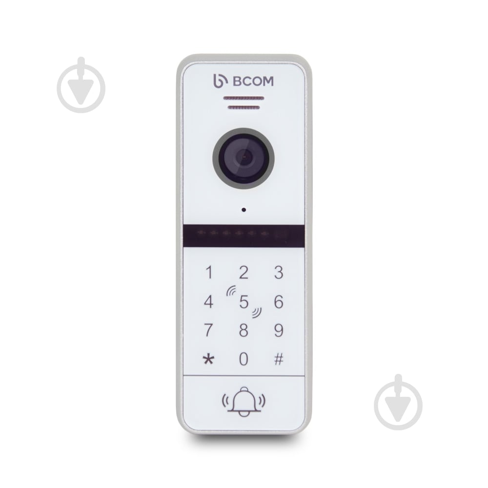 Відеопанель BCOM BT-400HD-AC White з вбудованою клавіатурою і зчитувачем Mifare 240812 - фото 1