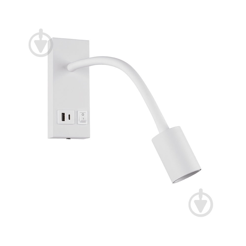 Бра Violux SNAKE USB+Type-C 1x5 Вт білий 552002 - фото 1