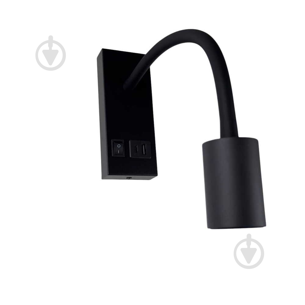 Бра Violux SNAKE USB+Type-C 1x5 Вт чорний 552101 - фото 1 Бра Violux SNAKE USB+Type-C 1x5 Вт чорний 552101 - фото 1