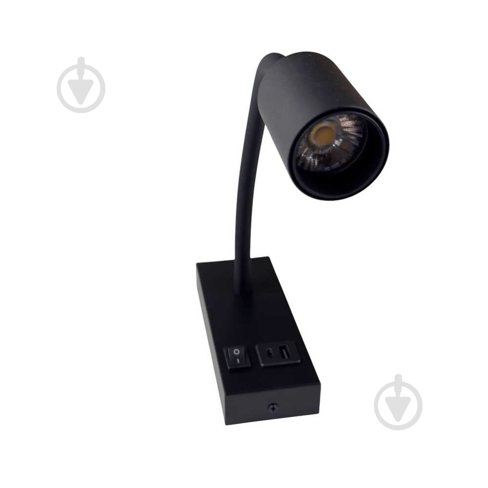 Бра Violux SNAKE USB+Type-C 1x5 Вт чорний 552101 - фото 2 Бра Violux SNAKE USB+Type-C 1x5 Вт чорний 552101 - фото 2