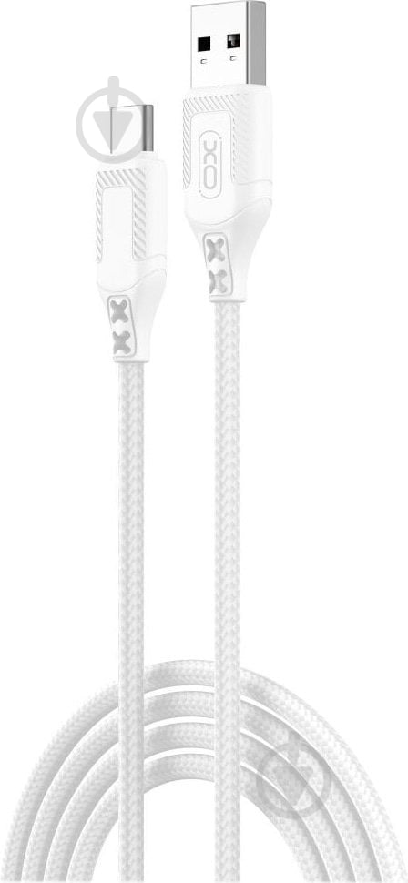 Кабель Xo Zebra Series Braided USB-A to Type-C 1 м белый (NB235_C_White) - фото 1 Кабель Xo Zebra Series Braided USB-A to Type-C 1 м белый (NB235_C_White) - фото 1