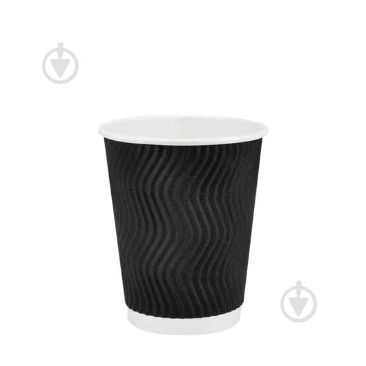 Стакан 250 мл 25 шт. черный/волна 250 мл 25 шт. - фото 1 Стакан 250 мл 25 шт. черный/волна 250 мл 25 шт. - фото 1