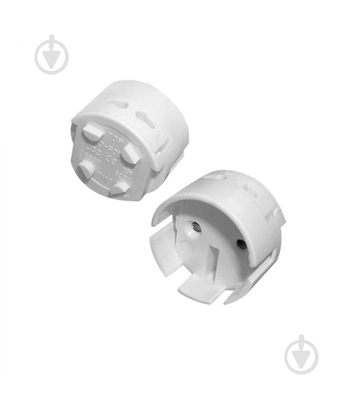 Лампотримач ELM навісний Т8 (D26 мм) G13 термопластик білий Q-1300 - фото 1 Лампотримач ELM навісний Т8 (D26 мм) G13 термопластик білий Q-1300 - фото 1