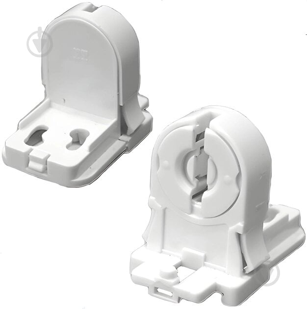 Лампотримач ELM Т8 (D26MM) G13 термопластик білий TC-05K10 - фото 1 Лампотримач ELM Т8 (D26MM) G13 термопластик білий TC-05K10 - фото 1