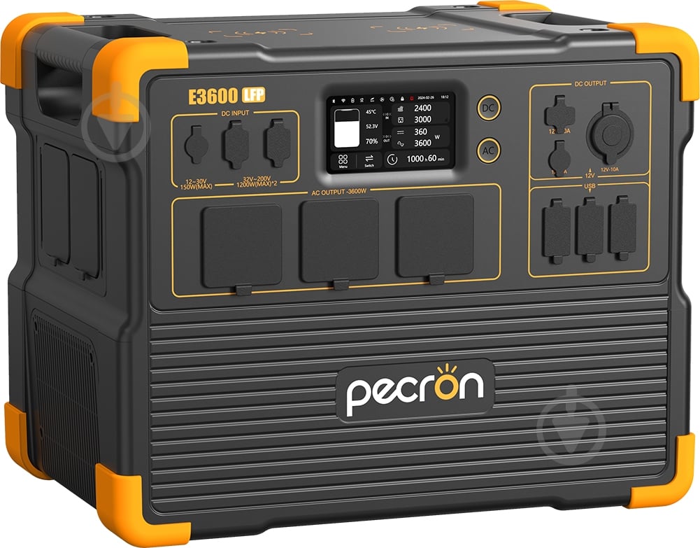 Зарядна станція PECRON E3600LFP 3600W (3072 Вт·год) - фото 1 Зарядна станція PECRON E3600LFP 3600W (3072 Вт·год) - фото 1