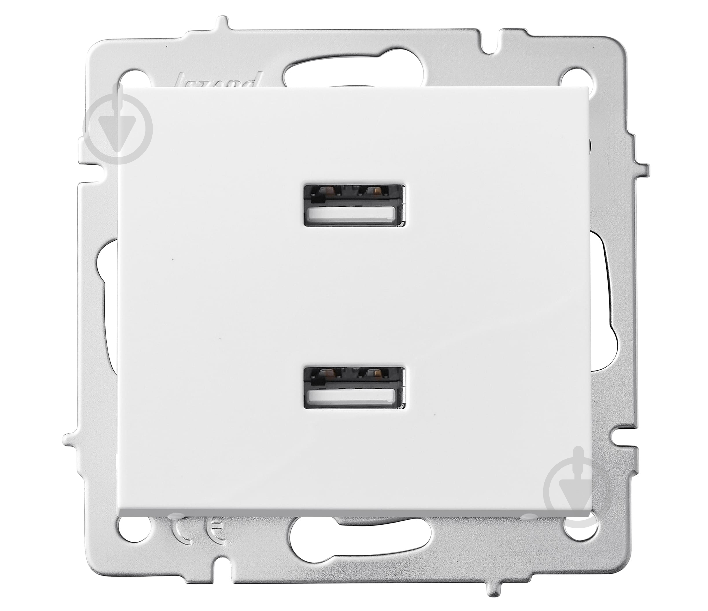 Механізм розетки USB Lezard Rain білий 703-0288-192 - фото 1
