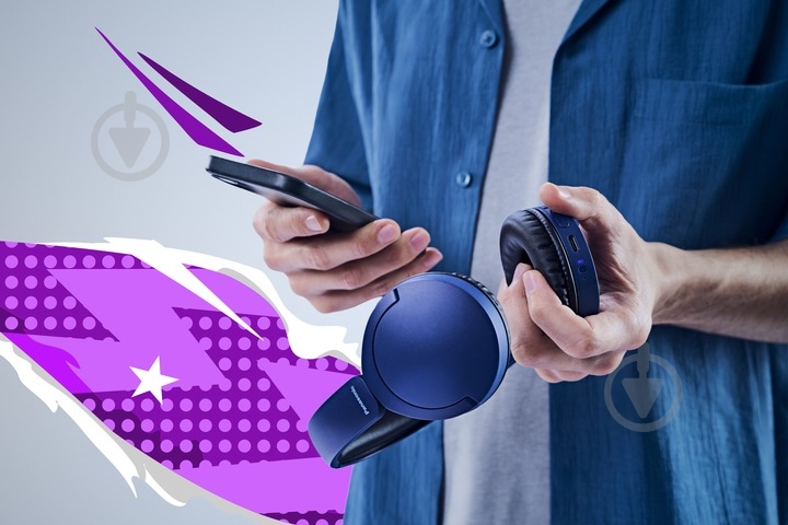 Навушники бездротові Panasonic RB-HF630B blue (RB-HF630BG-A) - фото 15