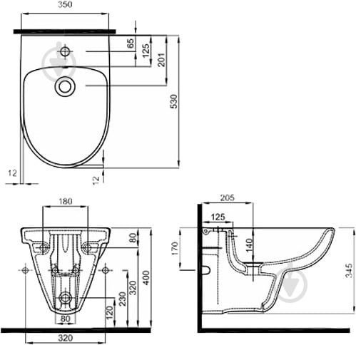Биде подвесное Kolo Nova Pro M35100000 - фото 2