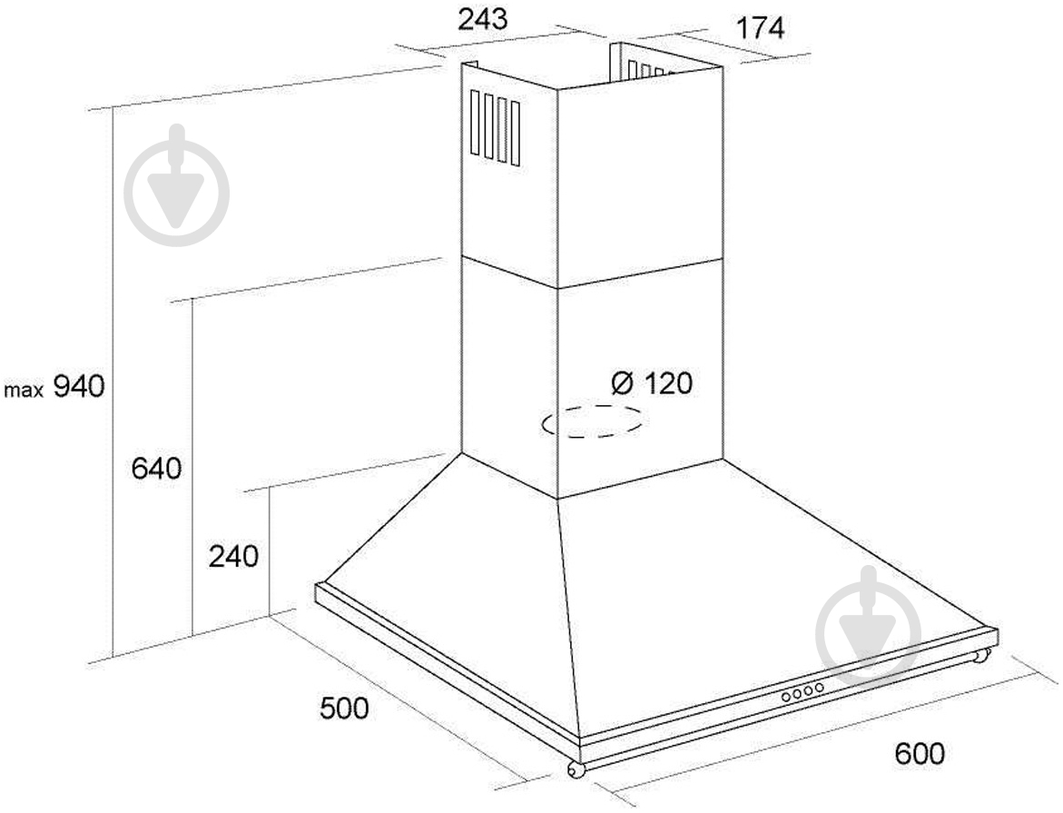 Вытяжка Pyramida KH 60 RUSTICO BLACK - фото 4