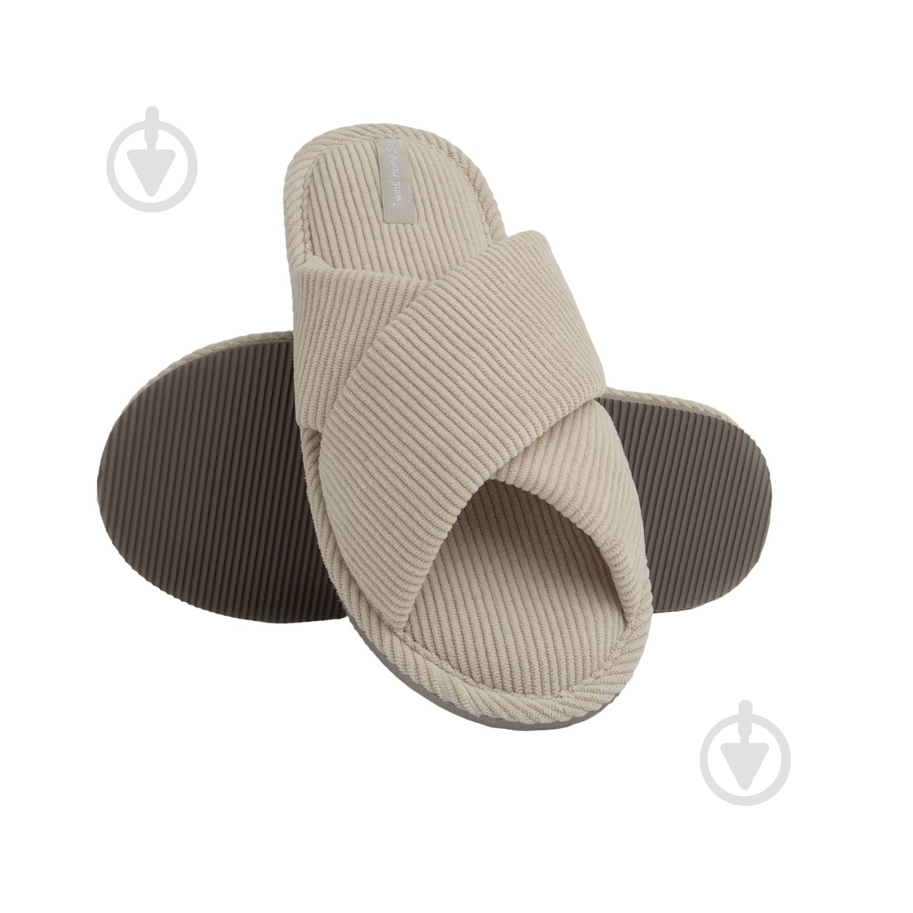 Тапки домашние Twins HS-VL вельвет Х 12478 р.38/39 молочный - фото 2