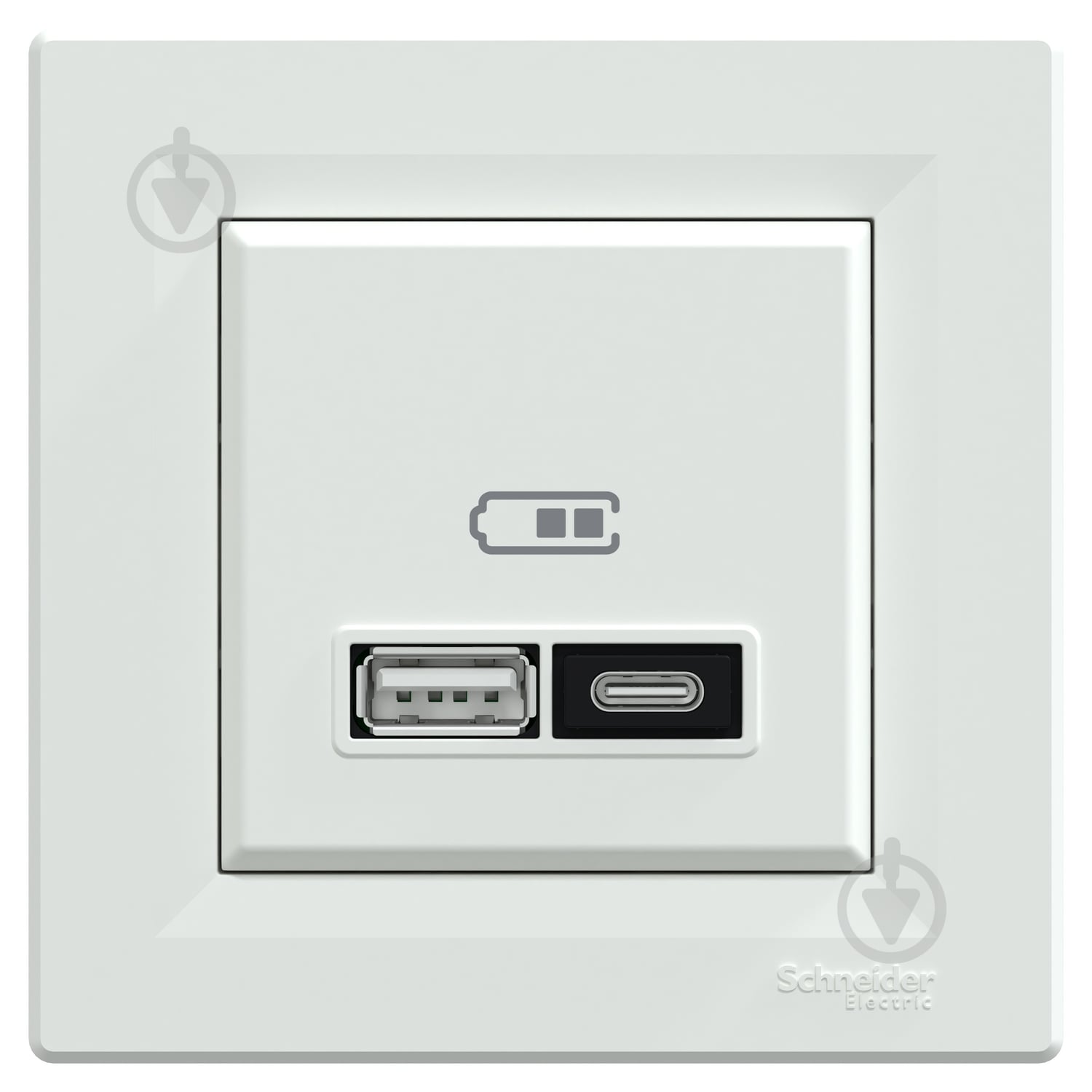 Розетка USB + Type C Schneider Electric Asfora IP20 белый EPH2700521 - фото 1