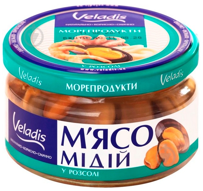 М'ясо мідій Veladis в розсолі 200 - фото 1