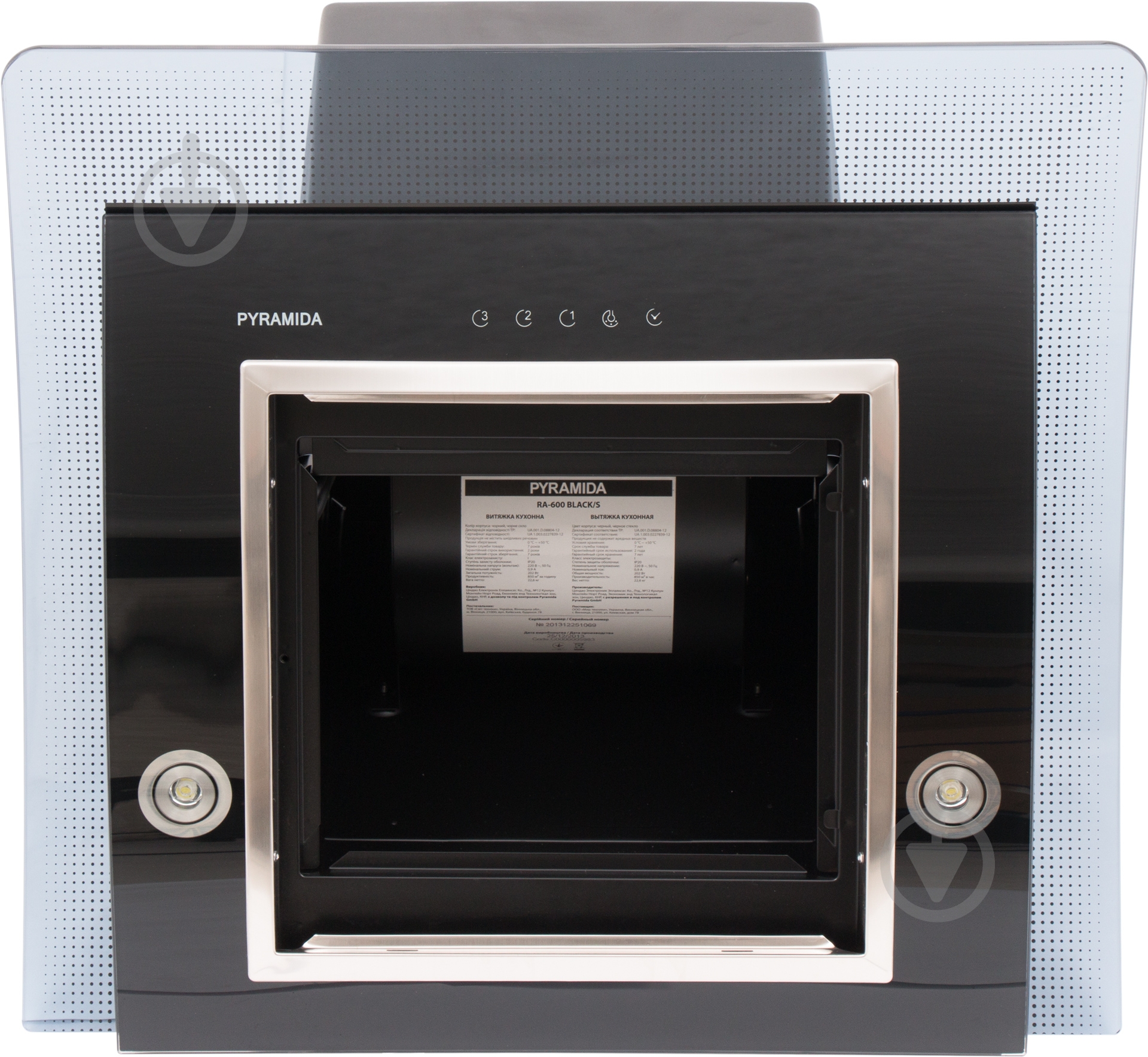 Вытяжка Pyramida RA 600 BLACK/S - фото 3