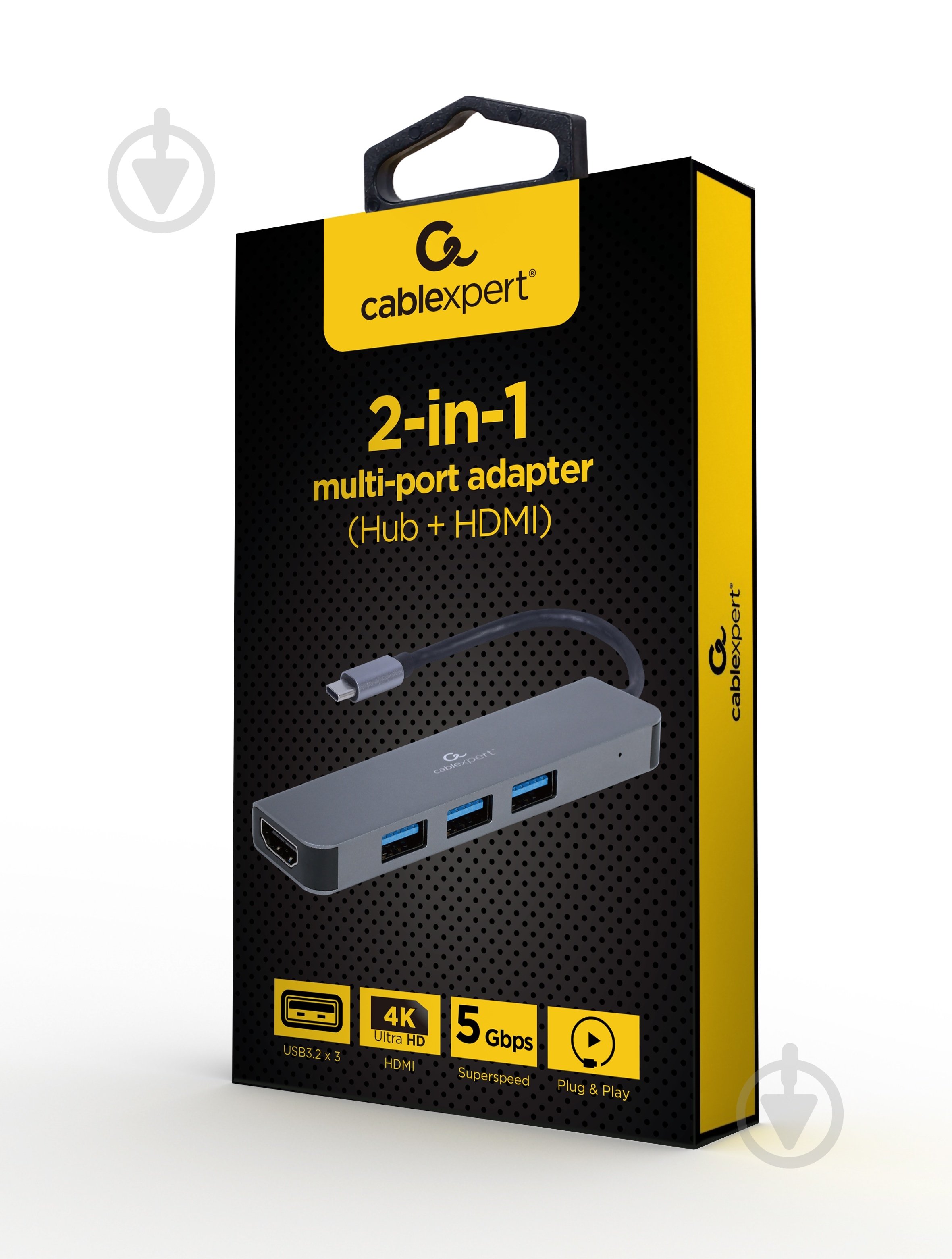 Адаптер із роз'ємами A-CM-COMBO2-01, 2-в-1 (хаб / HDMI) - фото 3