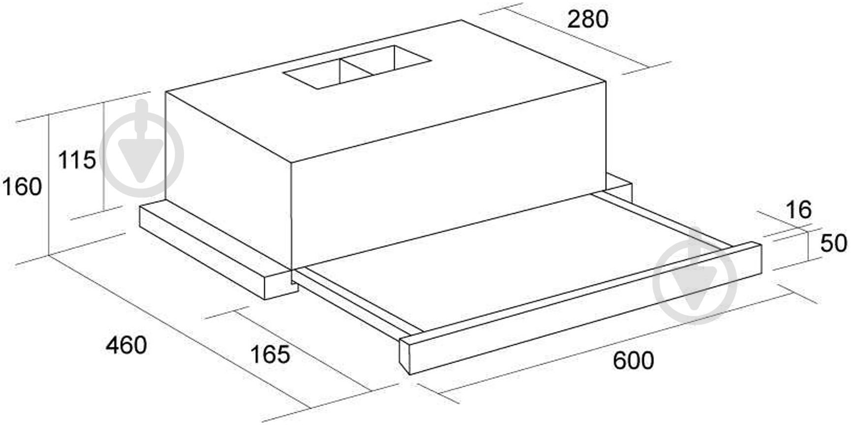 Витяжка Pyramida BASIC TL 60/D WHITE - фото 15