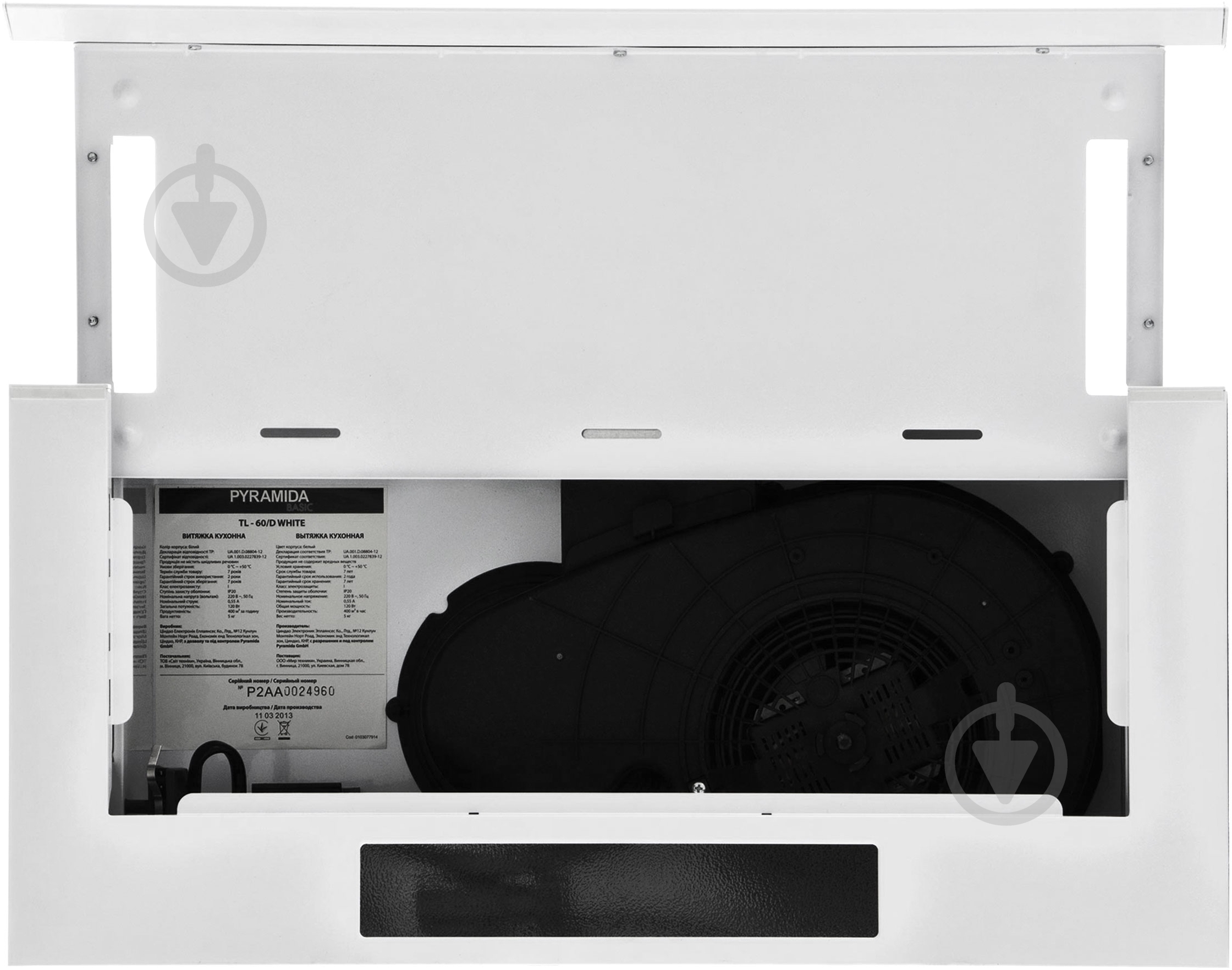 Витяжка Pyramida BASIC TL 60/D WHITE - фото 9