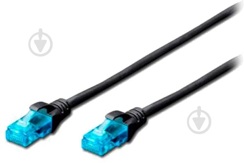 Патч-корд Digitus DK-1512-010/BL CCA CAT 5e UTP AWG 26/7 1 м черный - фото 1 Патч-корд Digitus DK-1512-010/BL CCA CAT 5e UTP AWG 26/7 1 м черный - фото 1