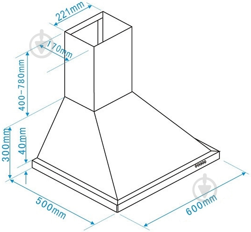 Вытяжка Interline UNNA X A/60 PB/2 - фото 4