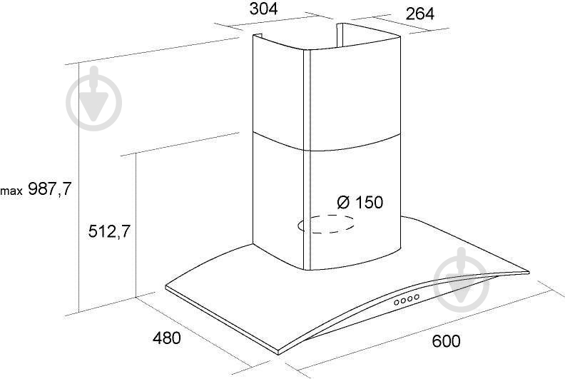 Вытяжка Pyramida HEE 92 60 IX/R - фото 9