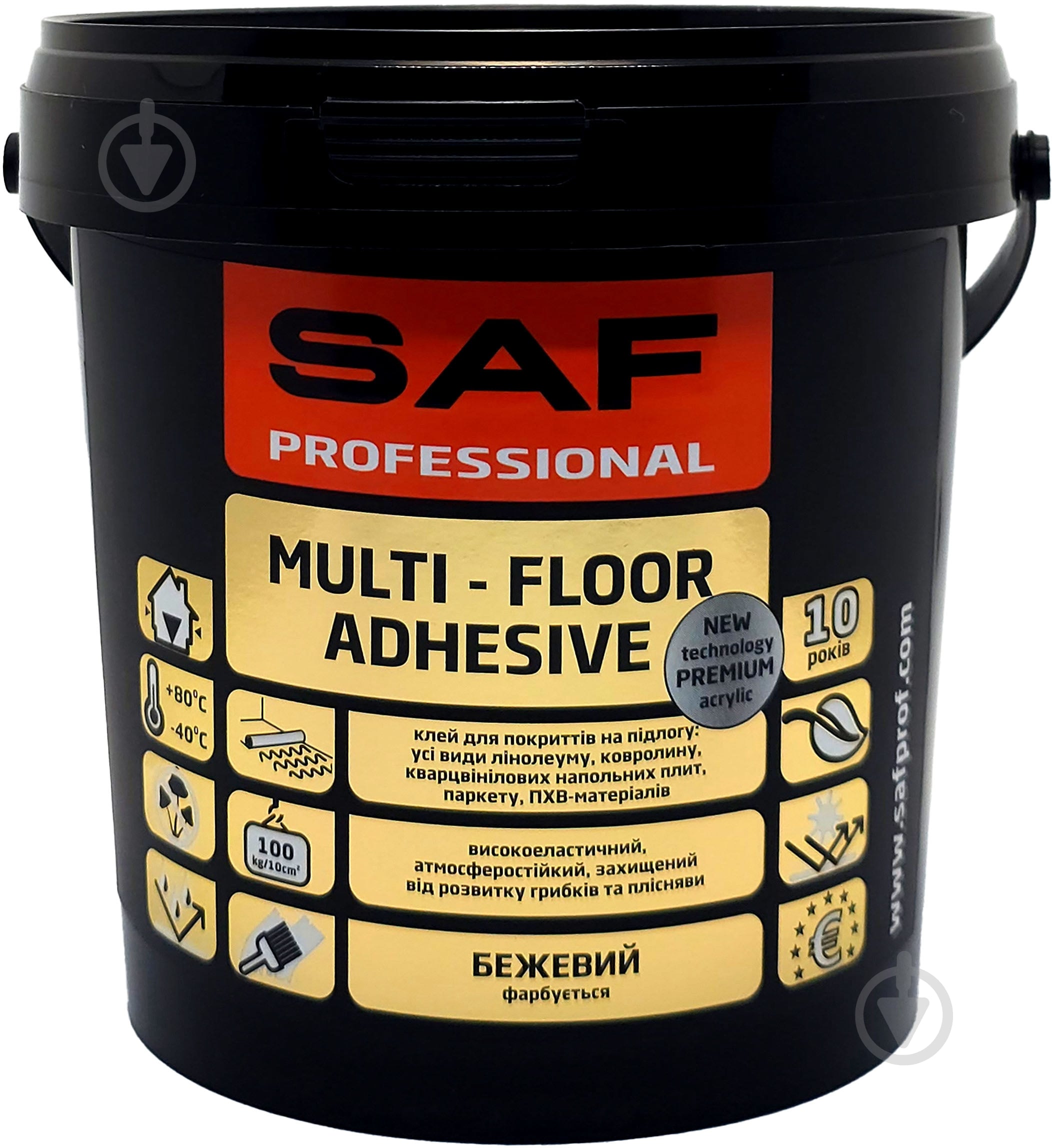 Клей для напольных покрытий SAF MULTI-FLOOR ADHESIVE бежевый 1,5кг - фото 2