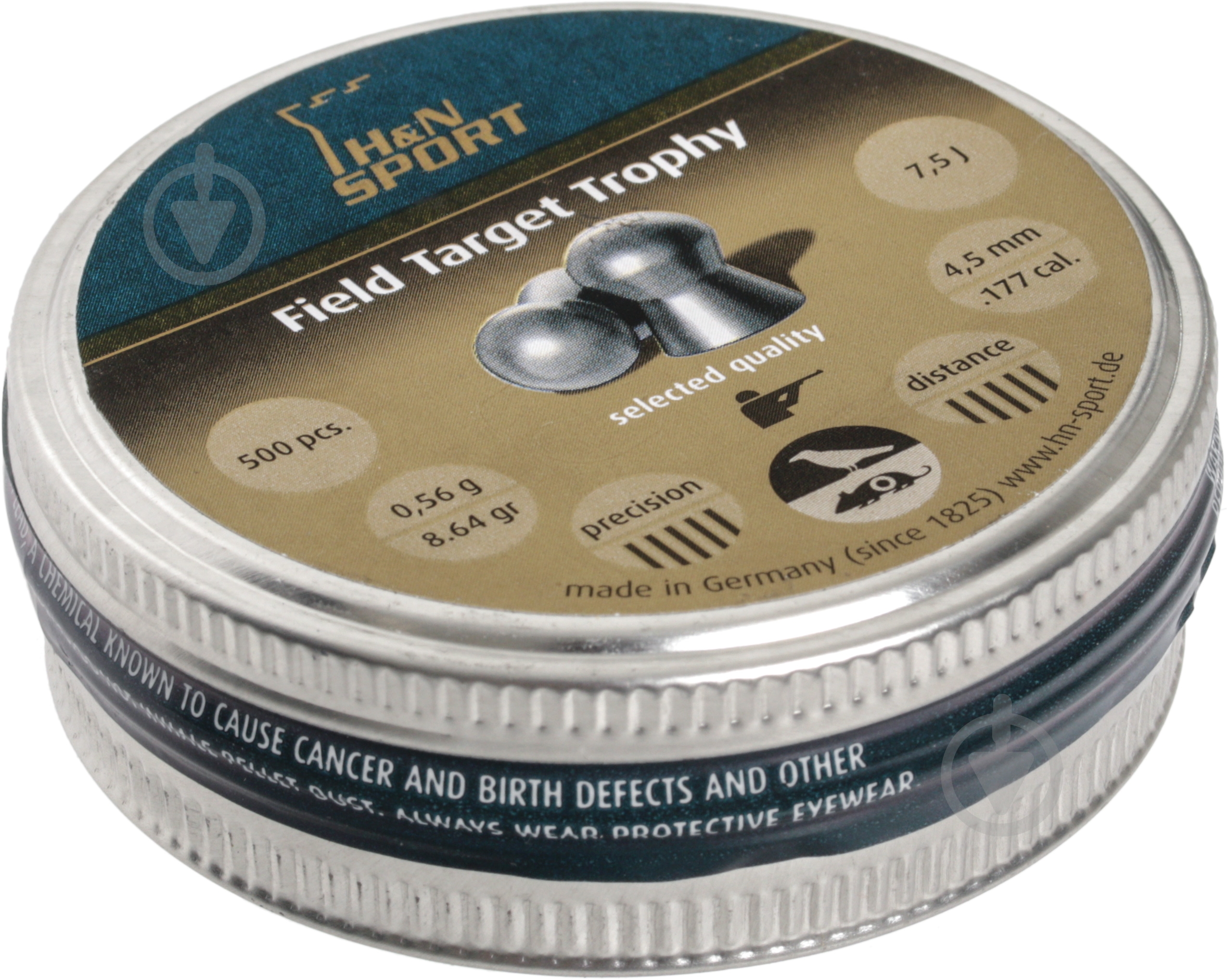 Кулі пневматичні H&N FIELD & TARGET TROPHY .177/4,5 ММ 0,56Г 500 ШТ. - фото 1