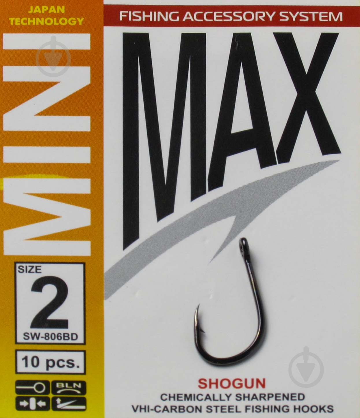 Крючок MiniMax Shogun №2 10 шт. SW806BD-2 - фото 1