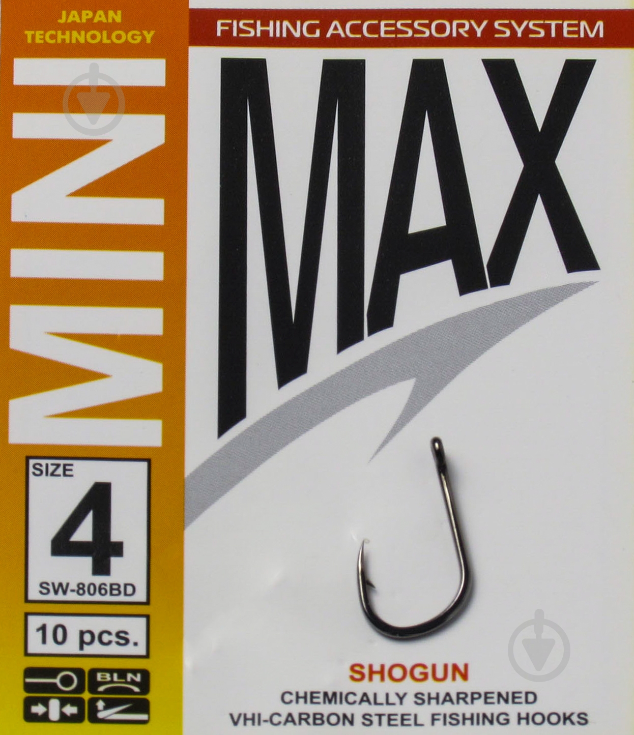 Крючок MiniMax Shogun №4 10 шт. SW806BD-4 - фото 1