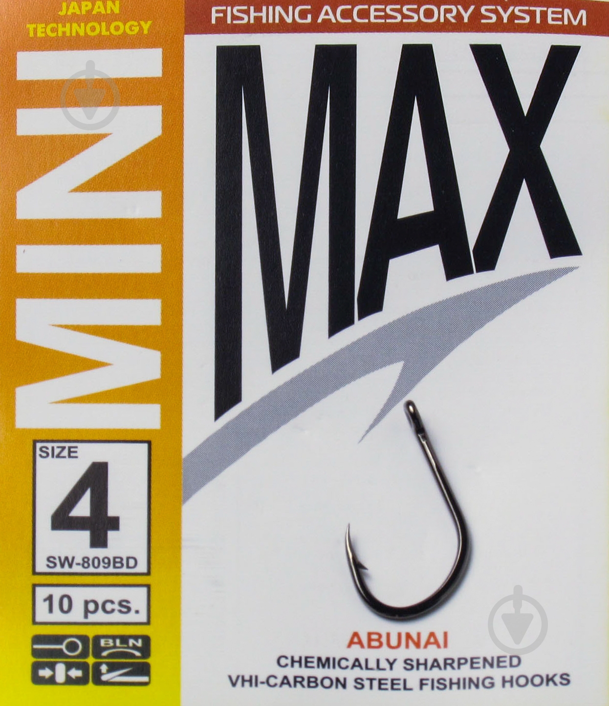 Крючок MiniMax Abunai №4 10 шт. SW809BD-4 - фото 1