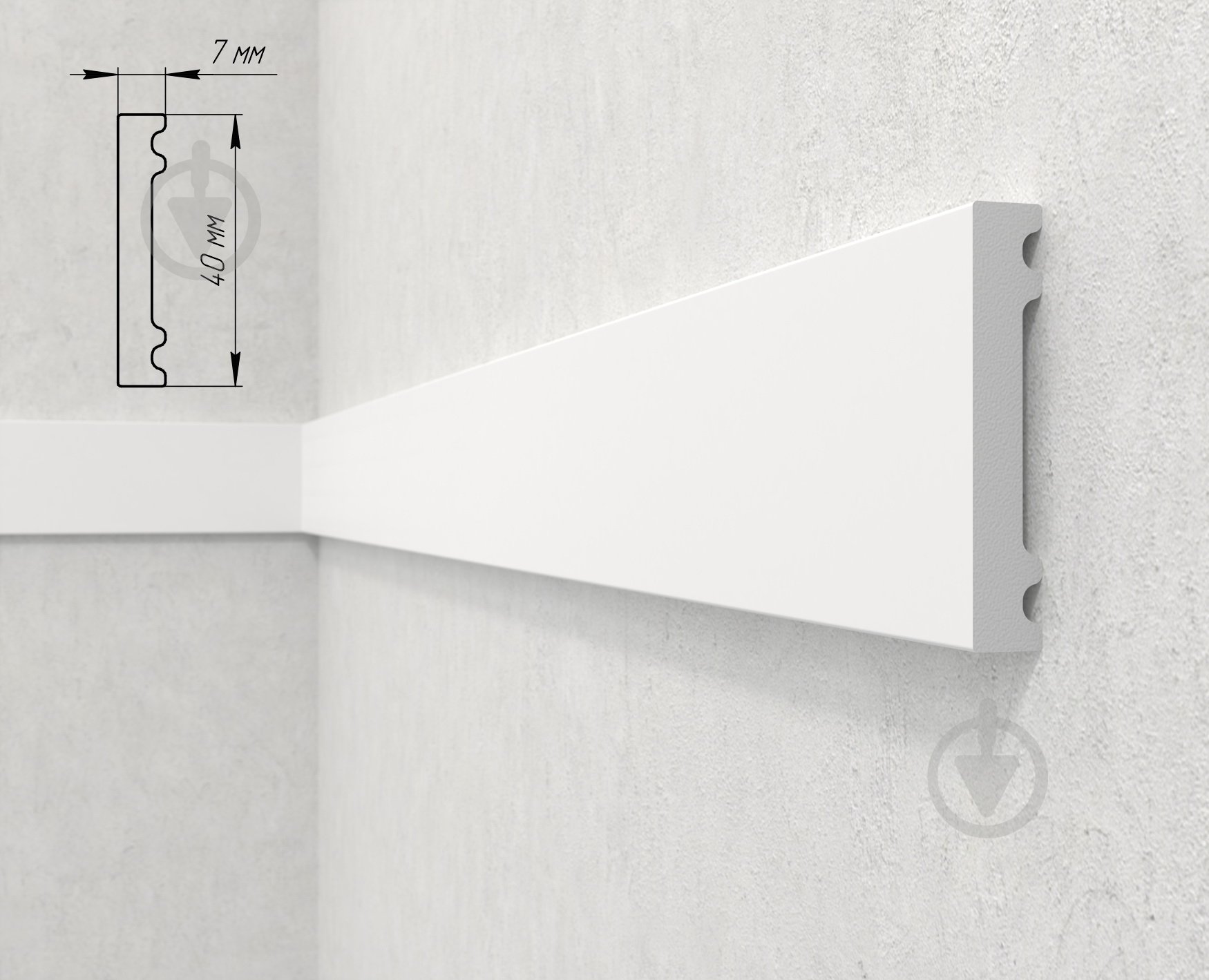 Молдинг 164-115 2800x7x40 мм - фото 1 Молдинг 164-115 2800x7x40 мм - фото 1