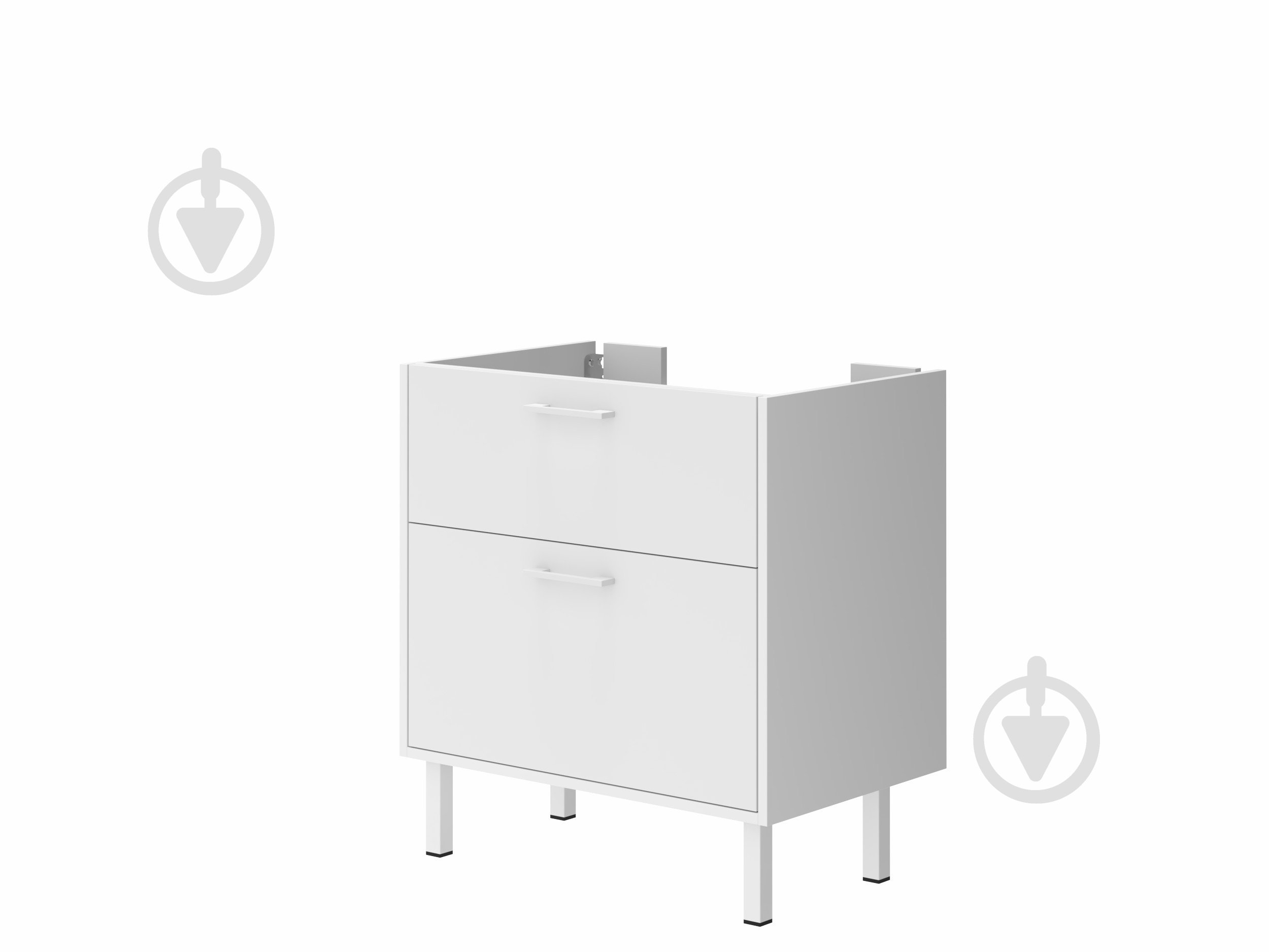 Тумба ЮВЕНТА Afina 70 см Белая под столешницу или умывальник Piedra 70 - фото 2