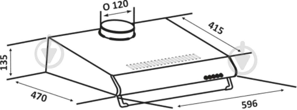 Витяжка Eleyus Bona H ІІ 60 BL - фото 11
