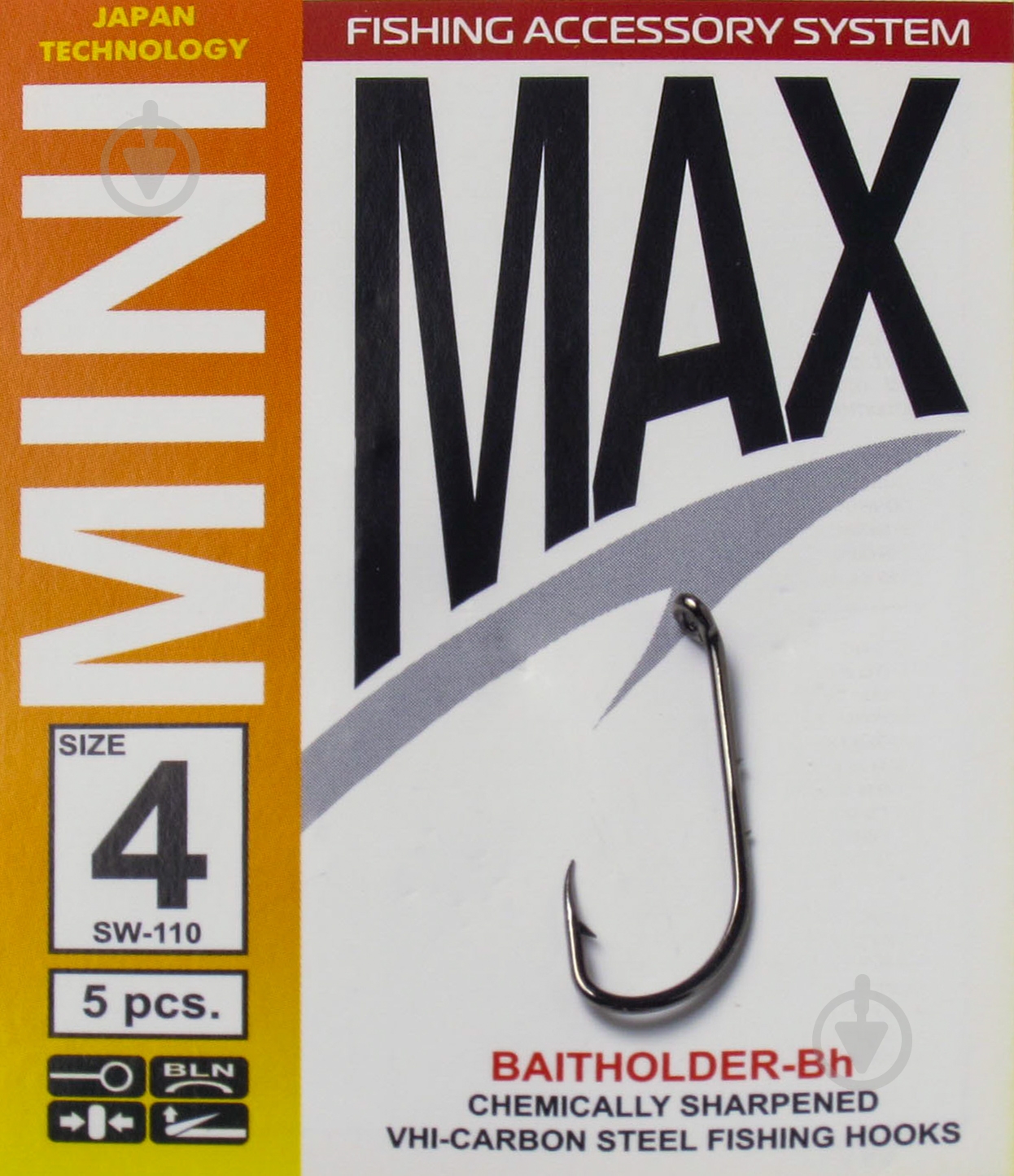 Крючок MiniMax Baitholder №4 5 шт. SW110-4 - фото 1