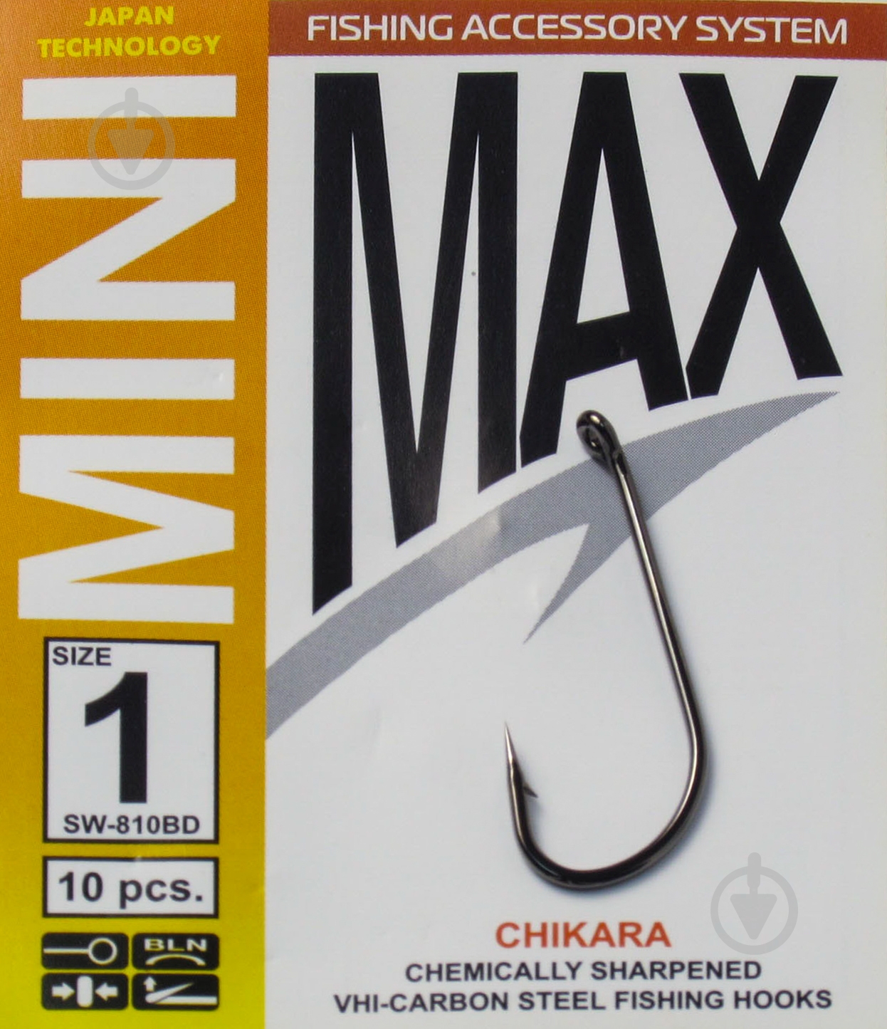 Крючок MiniMax Chikara №1 10 шт. SW810BD-1 - фото 1
