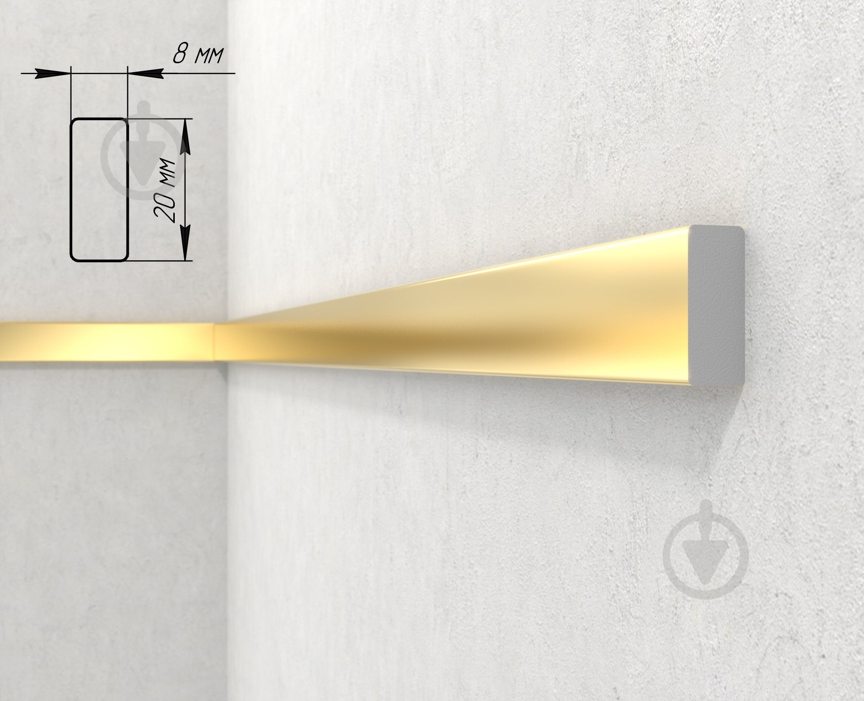 Молдинг 147G-115 2000x8x20 мм - фото 1 Молдинг 147G-115 2000x8x20 мм - фото 1