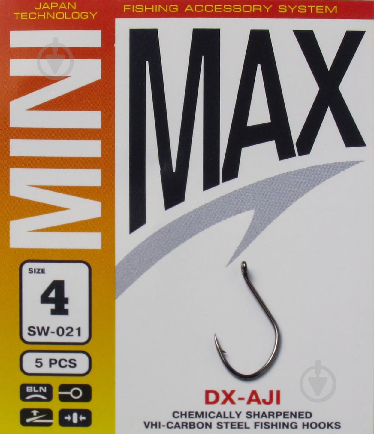 Крючок MiniMax DX-AJI №4 5 шт. SW021-4 - фото 1