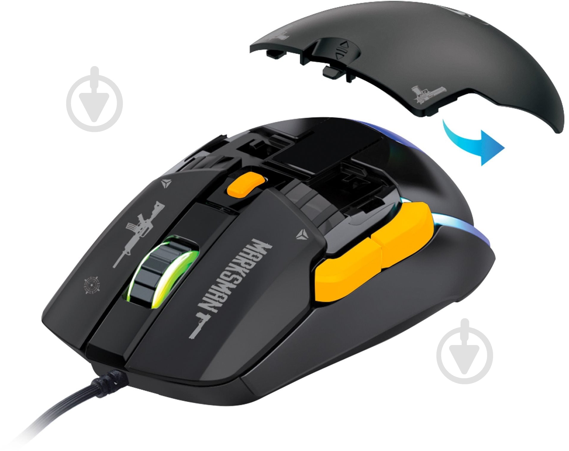 Мышка YENKEE YMS 3600BK Marksman black (45021055) - фото 3