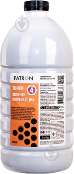Тонер Patron Brother Universal №4 1кг (PN-BU4-1) - фото 1 Тонер Patron Brother Universal №4 1кг (PN-BU4-1) - фото 1