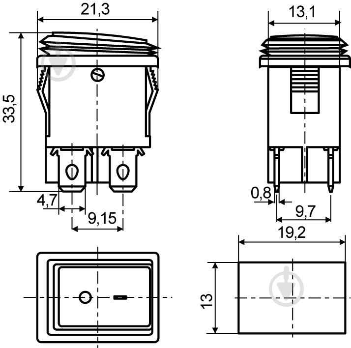 Кнопка Аско-Укрем KCD1-4-201W B/B A0140040063 - фото 3