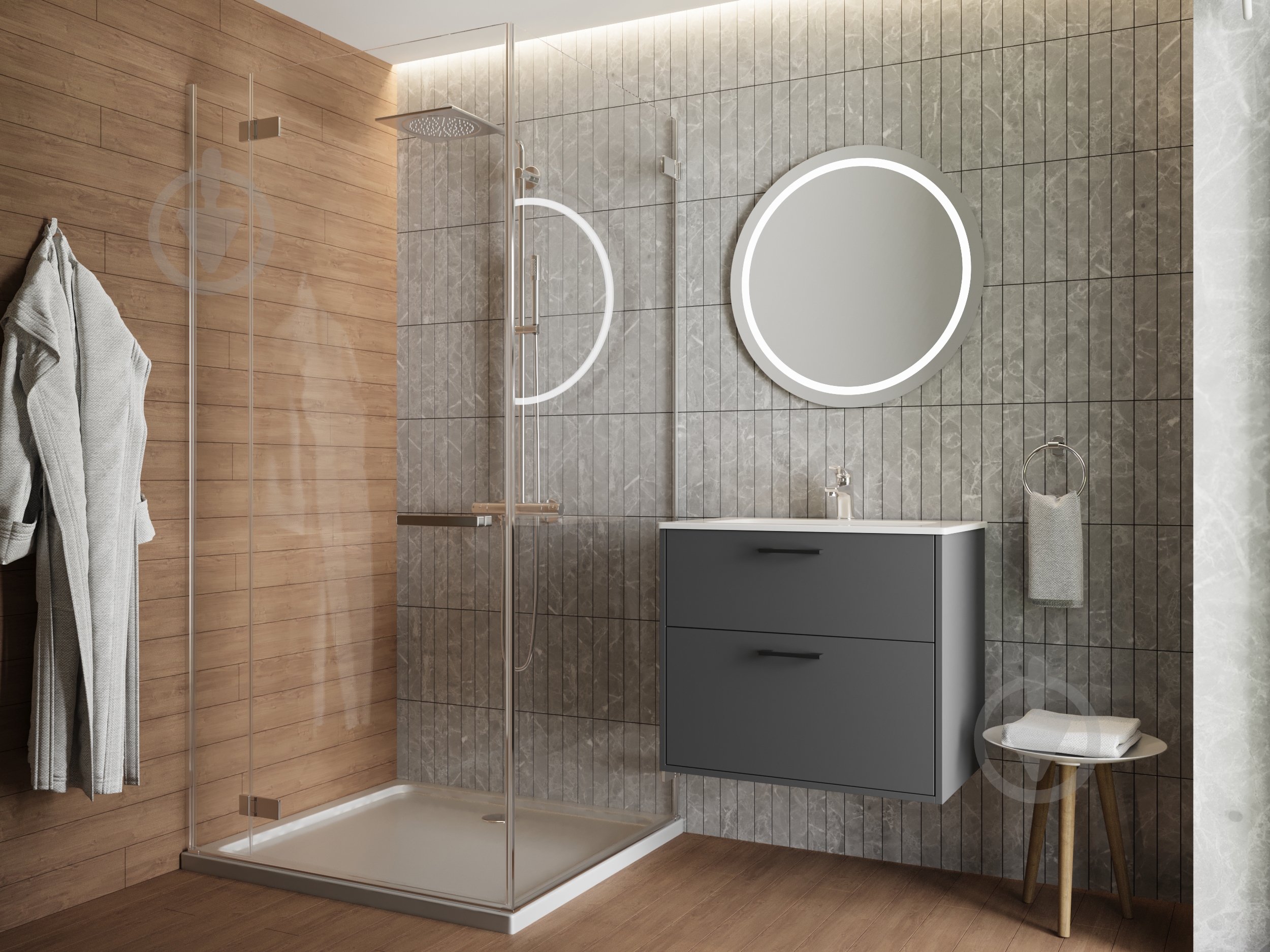 Умывальник мебельный ЮВЕНТА "Piedra - 60" - фото 2