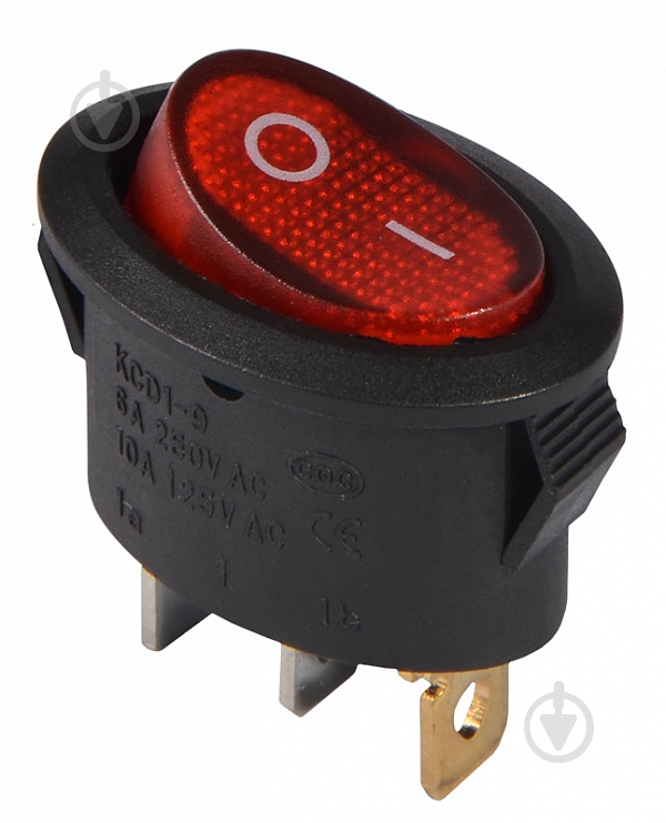 Кнопка Аско-Укрем KCD1-9-101N R/B 220V A0140040087 - фото 1